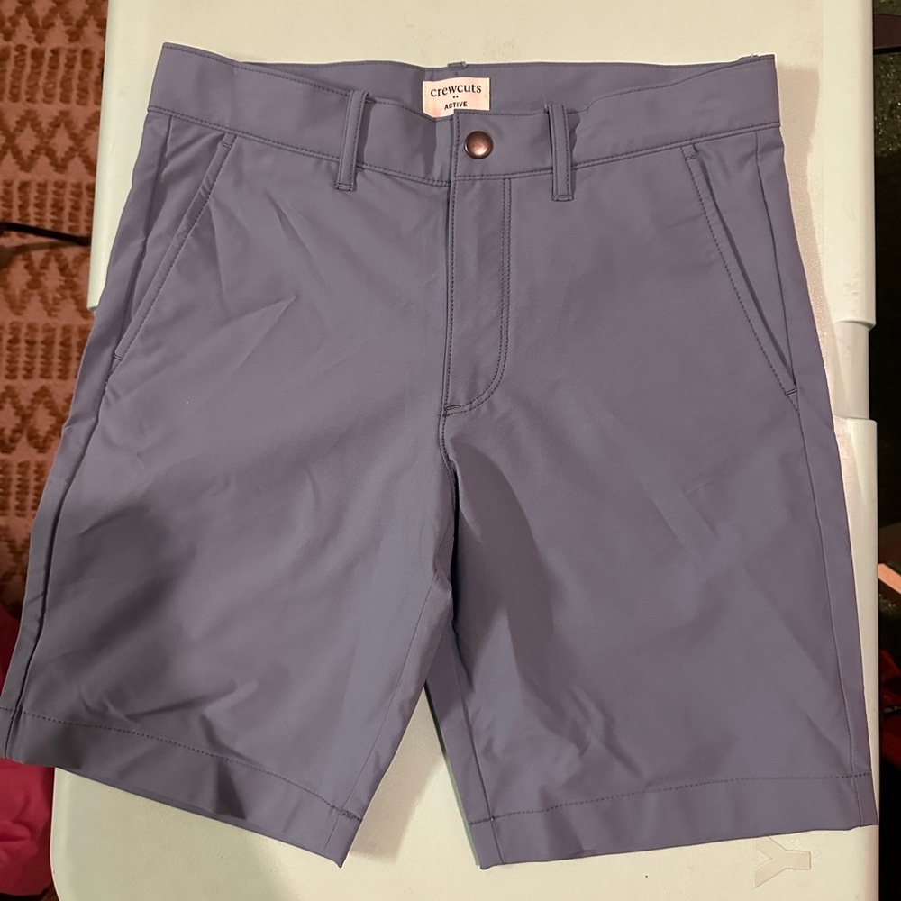 Crewcuts Boy Slate Blue Flat Front Shorts